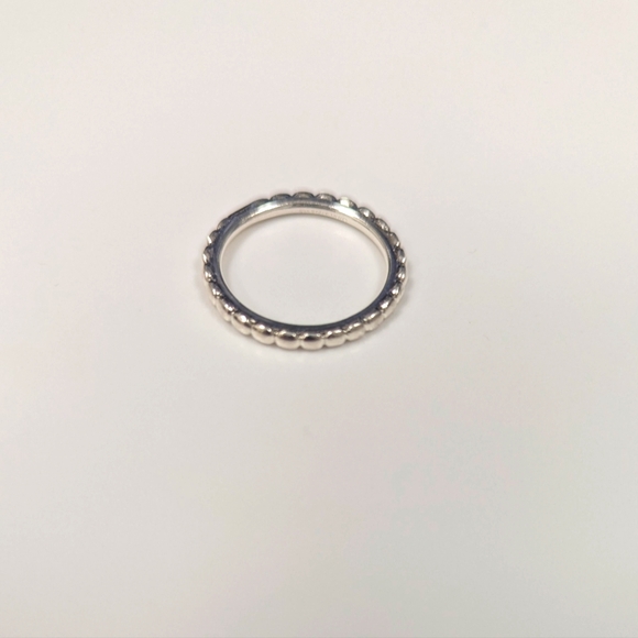 Sterling Silver Stackable Beaded Ring - Picture 2 of 4